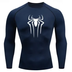 Men's Compression Shirt Athletic Shirt Gym Shirt Fitness Shirt Long Sleeve Tee Tshirt Casual Athleisure Breathable Quick Dry Soft Fitness Gym Workout Running Sportswear Activewear Black Red Navy Blue