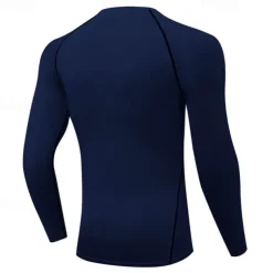 Men's Compression Shirt Athletic Shirt Gym Shirt Fitness Shirt Long Sleeve Tee Tshirt Casual Athleisure Breathable Quick Dry Soft Fitness Gym Workout Running Sportswear Activewear Black Red Navy Blue