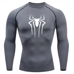 Men's Compression Shirt Athletic Shirt Gym Shirt Fitness Shirt Long Sleeve Tee Tshirt Casual Athleisure Breathable Quick Dry Soft Fitness Gym Workout Running Sportswear Activewear Black Red Navy Blue