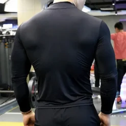 Men's Compression Shirt Athletic Shirt Gym Shirt Fitness Shirt Padded Compression Shirt Long Sleeve Tee Tshirt Casual Athleisure Fall Quick Dry Soft Breathable Gym Workout Walking Jogging Sportswear