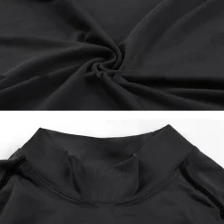 Men's Compression Shirt Athletic Shirt Gym Shirt Fitness Shirt Patchwork Long Sleeve Tee Tshirt Casual Athleisure Fall Breathable Quick Dry Soft Gym Workout Running Walking Sportswear Activewear