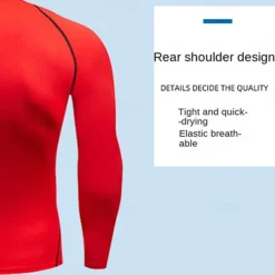 Men's Compression Shirt Athletic Shirt Gym Shirt Fitness Shirt Long Sleeve Tee Tshirt Casual Athleisure Fall Breathable Quick Dry Soft Gym Workout Running Walking Sportswear Activewear Black White Red