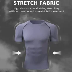 Men's Compression Shirt Athletic Shirt Gym Shirt Fitness Shirt Short Sleeve Tee Tshirt Casual Athleisure Breathable Quick Dry Soft Fitness Gym Workout Running Sportswear Activewear Black White Red