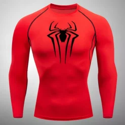 Men's Compression Shirt Athletic Shirt Gym Shirt Fitness Shirt Long Sleeve Tee Tshirt Casual Athleisure Fall Breathable Quick Dry Soft Gym Workout Running Walking Sportswear Activewear Black White Red