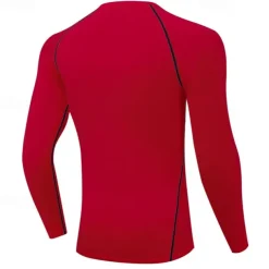 Men's Compression Shirt Athletic Shirt Gym Shirt Fitness Shirt Long Sleeve Tee Tshirt Casual Athleisure Fall Breathable Quick Dry Soft Gym Workout Running Walking Sportswear Activewear Black White Red