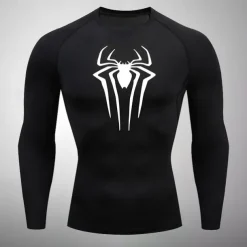 Men's Compression Shirt Athletic Shirt Gym Shirt Fitness Shirt Long Sleeve Tee Tshirt Casual Athleisure Fall Breathable Quick Dry Soft Gym Workout Running Walking Sportswear Activewear Black White Red