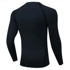 Men's Compression Shirt Athletic Shirt Gym Shirt Fitness Shirt Long Sleeve Tee Tshirt Casual Athleisure Fall Breathable Quick Dry Soft Gym Workout Running Walking Sportswear Activewear Black White Red