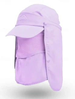 Men's Convertible Sun Hat with Neck Flap and Detachable Face Cover, UV Protection Lightweight Cap for Outdoor Hiking, Fishing, and Camping