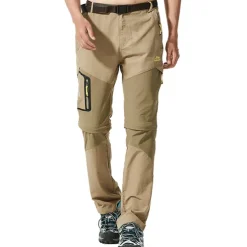 Men's Convertible Zip Off Pants Hiking Pants Trousers Summer Outdoor Waterproof Windproof Breathable Quick Dry Pants / Trousers Bottoms Elastic Waist Black Army Green Camping / Hiking Fishing Hiking