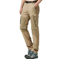 Men's Convertible Zip Off Pants Hiking Pants Trousers Summer Outdoor Waterproof Windproof Breathable Quick Dry Pants / Trousers Bottoms Elastic Waist Black Army Green Camping / Hiking Fishing Hiking