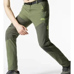 Men's Convertible Zip Off Pants Hiking Pants Trousers Summer Outdoor Waterproof Windproof Breathable Quick Dry Pants / Trousers Bottoms Elastic Waist Black Army Green Camping / Hiking Fishing Hiking