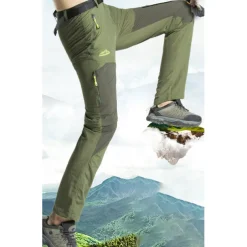Men's Convertible Zip Off Pants Hiking Pants Trousers Summer Outdoor Waterproof Windproof Breathable Quick Dry Pants / Trousers Bottoms Elastic Waist Black Army Green Camping / Hiking Fishing Hiking