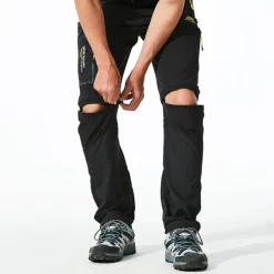 Men's Convertible Zip Off Pants Hiking Pants Trousers Summer Outdoor Waterproof Windproof Breathable Quick Dry Pants / Trousers Bottoms Elastic Waist Black Army Green Camping / Hiking Fishing Hiking
