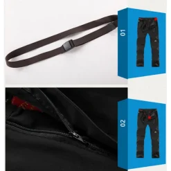 Men's Convertible Zip Off Pants Hiking Pants Trousers Summer Outdoor Waterproof Breathable Quick Dry Multi Pockets Pants / Trousers Bottoms Elastic Waist Army Green Khaki Camping / Hiking Fishing