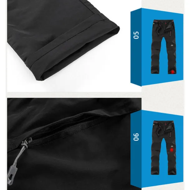 Men's Convertible Zip Off Pants Hiking Pants Trousers Summer Outdoor Waterproof Breathable Quick Dry Multi Pockets Pants / Trousers Bottoms Elastic Waist Army Green Khaki Camping / Hiking Fishing