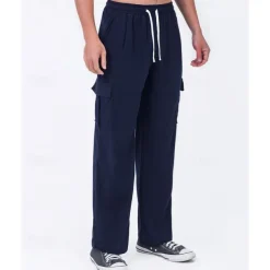 Men's Corduroy Pants Trousers Casual Pants Drawstring Elastic Waist Multi Pocket Plain Comfort Sports Outdoor Daily Fashion Casual Black Army Green Micro-elastic