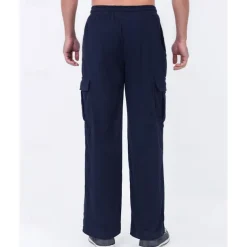 Men's Corduroy Pants Trousers Casual Pants Drawstring Elastic Waist Multi Pocket Plain Comfort Sports Outdoor Daily Fashion Casual Black Army Green Micro-elastic