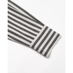 Men's Cotton Black Long Sleeve Striped Fold-over Collar School Formal Clothing Apparel Elegant Active Vacation Vintage