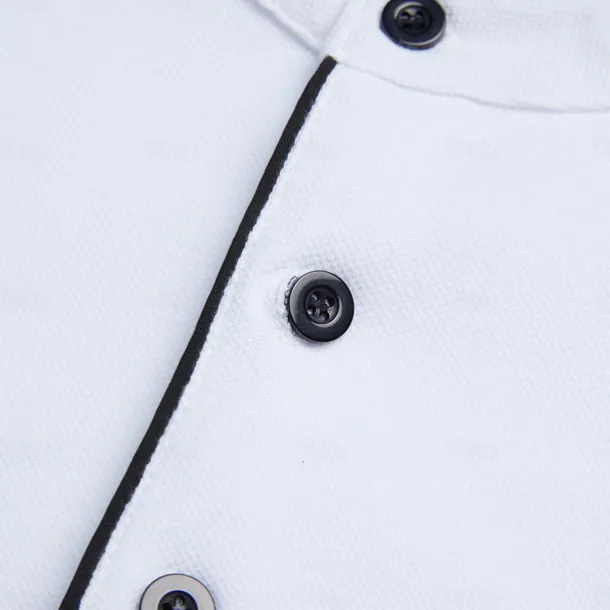 Men's Cotton Blend Polo Shirt Golf Shirt Street Casual Stand Collar Banded Collar Short Sleeve Fashion Basic Plain Classic Summer Regular Fit Navy Black White Red Cotton Blend Polo Shirt