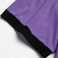 Men's Cotton Blend Polo Shirt Golf Shirt Casual Holiday Lapel Short Sleeve Fashion Basic Color Block Patchwork Pocket Summer Regular Fit Dark Grey Purple Cotton Blend Polo Shirt