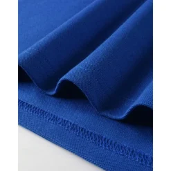 Men's Cotton Blend Polo Shirt Golf Shirt Casual Holiday Ribbed Polo Collar Short Sleeve Fashion Basic Solid Color Patchwork Pocket Summer Regular Fit Light Blue Black White Yellow Royal Blue Cotton