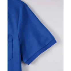 Men's Cotton Blend Polo Shirt Golf Shirt Casual Holiday Ribbed Polo Collar Short Sleeve Fashion Basic Solid Color Patchwork Pocket Summer Regular Fit Light Blue Black White Yellow Royal Blue Cotton