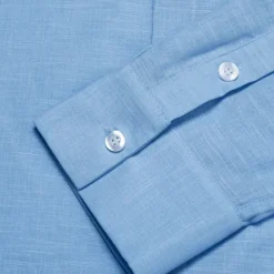 Men's Cotton Linen Shirt Palm Tree Outdoor Vacation White Blue Long Sleeve Turndown Summer Spring Clothing Apparel