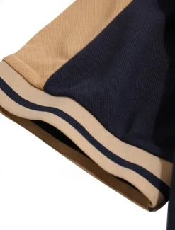 Men's Cotton Polo Shirt Golf Shirt Business Lapel Short Sleeve Fashion Basic Color Block Patchwork Embroidered Summer claret Black Green ash-colored Deep Blue Light Blue Cotton Polo Shirt