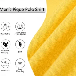 Men's Cotton Polo Shirt Golf Shirt Casual Sports Ribbed Polo Collar Short Sleeve Fashion Basic Color Block Patchwork Embroidered Summer Regular Fit Black White Yellow Gray Cotton Polo Shirt