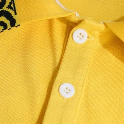 Men's Cotton Polo Shirt Golf Shirt Casual Sports Ribbed Polo Collar Short Sleeve Fashion Basic Color Block Patchwork Embroidered Summer Regular Fit Black White Yellow Gray Cotton Polo Shirt