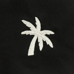 Men's Cotton T shirt Tee Embroidered Palm Tree Crew Neck Training Outdoor Long Sleeve Clothing Apparel Elegant Warm Vacation Vintage