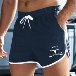 Men's Cow Letter Swim Shorts Board Shorts Swimming Trunks Mid Waist Fashion Designer Athletic Surfing Leisure Sports Holiday Pocket Drawstring Elastic Waist Designer Clothing Apparel
