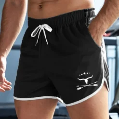 Men's Cow Letter Swim Shorts Board Shorts Swimming Trunks Mid Waist Fashion Designer Athletic Surfing Leisure Sports Holiday Pocket Drawstring Elastic Waist Designer Clothing Apparel