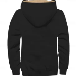 Men's Cowboy Fleece Hoodies Fashion Cool Long Sleeve Hooded Holiday Streetwear Black Brown Zipper Pocket Fall Winter Designer