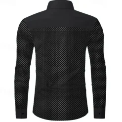 Men's Cowboy Western Shirt Button Up Shirt Cowboy Shirt Long Sleeve Vintage Western Daily Holiday Fall Winter Spring & Summer Turndown Collared Shirts 3D Print Black