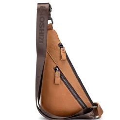 Men's Cowhide Leather Sling Bag - Vintage Crossbody Shoulder Bag for Travel, Outdoor, and Daily Use