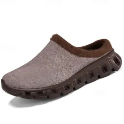 Men's Cozy Slip-On Winter Clogs with Plush Lining and Anti-Slip Sole - Comfortable Indoor and Outdoor Shoes for Cold Weather