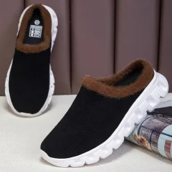 Men's Cozy Slip-On Winter Clogs with Plush Lining and Anti-Slip Sole - Comfortable Indoor and Outdoor Shoes for Cold Weather