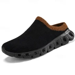 Men's Cozy Slip-On Winter Clogs with Plush Lining and Anti-Slip Sole - Comfortable Indoor and Outdoor Shoes for Cold Weather