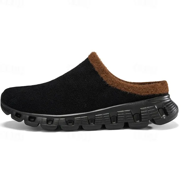 Men's Cozy Slip-On Winter Clogs with Plush Lining and Anti-Slip Sole - Comfortable Indoor and Outdoor Shoes for Cold Weather