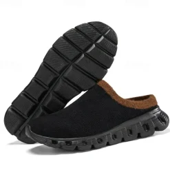 Men's Cozy Slip-On Winter Clogs with Plush Lining and Anti-Slip Sole - Comfortable Indoor and Outdoor Shoes for Cold Weather