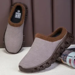 Men's Cozy Slip-On Winter Clogs with Plush Lining and Anti-Slip Sole - Comfortable Indoor and Outdoor Shoes for Cold Weather