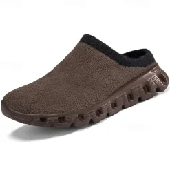 Men's Cozy Slip-On Winter Clogs with Plush Lining and Anti-Slip Sole - Comfortable Indoor and Outdoor Shoes for Cold Weather