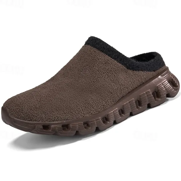 Men's Cozy Slip-On Winter Clogs with Plush Lining and Anti-Slip Sole - Comfortable Indoor and Outdoor Shoes for Cold Weather
