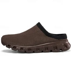 Men's Cozy Slip-On Winter Clogs with Plush Lining and Anti-Slip Sole - Comfortable Indoor and Outdoor Shoes for Cold Weather