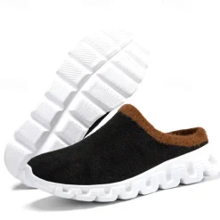 Men's Cozy Slip-On Winter Clogs with Plush Lining and Anti-Slip Sole - Comfortable Indoor and Outdoor Shoes for Cold Weather