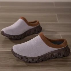 Men's Cozy Slip-On Winter Clogs with Plush Lining and Anti-Slip Sole - Comfortable Indoor and Outdoor Shoes for Cold Weather