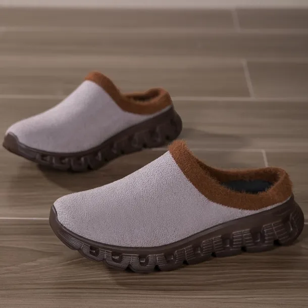 Men's Cozy Slip-On Winter Clogs with Plush Lining and Anti-Slip Sole - Comfortable Indoor and Outdoor Shoes for Cold Weather