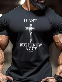 Men's Cross T Shirt Short Sleeve T shirt 3D Print Crew Neck Shirt Vintage Cool Party Holiday Oktoberfest Black Red Blue Summer Spring Clothing Apparel S M L XL XXL XXXL