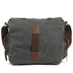 Men's Crossbody Bag Messenger Bag Crossbody Bag Canvas Cowhide Outdoor Going out Dark Gray ArmyGreen Charcoal black
